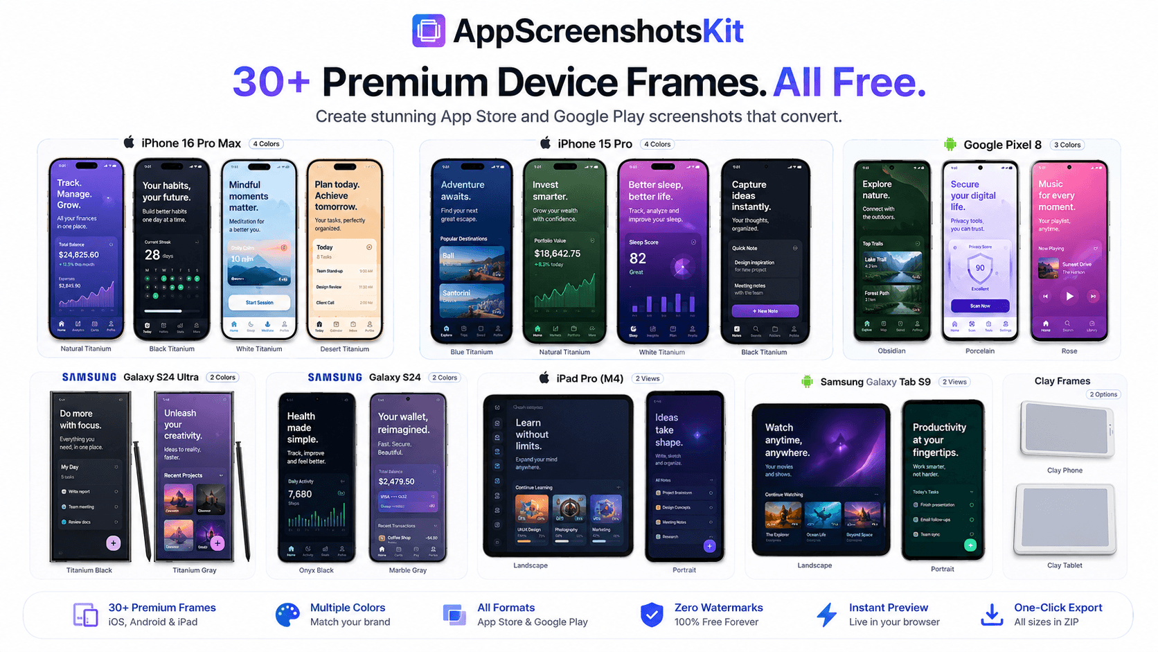 Did You Know? AppScreenshotsKit Offers 30+ Device Frames for Stunning App Visuals