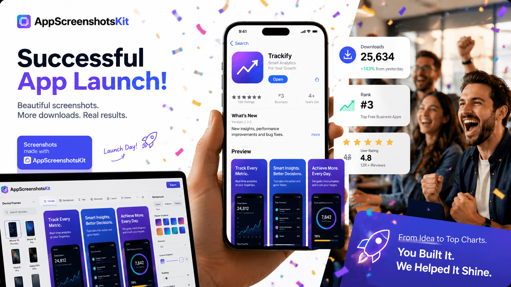 Elevate Your App's Presence: A Successful App Launch with Professional Screenshots Made by AppScreenshotsKit